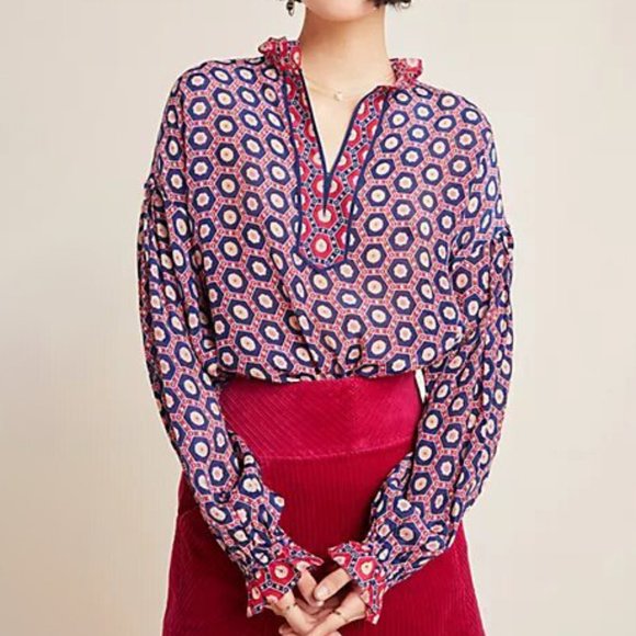Anthropologie Tops - Anthropologie Marguerite Peasant Blouse